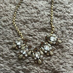 Elegant Gold and Crystal Statement Necklace
